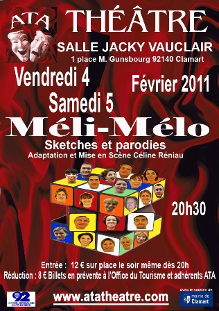 Affiche Théâtre Meli melo spectacle de Céline Réniau